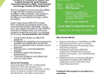 Spokane Intensive SBIR/STTR Workshop: NIH Focus on January 5