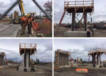 University District Gateway Bridge north side supports rising!!