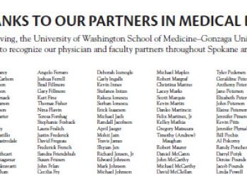 UW-Gonzaga Regional Health Partnership gives thanks to partners