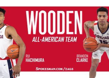 Gonzaga’s Rui Hachimura, Brandon Clarke named to Wooden Award All-American team 
