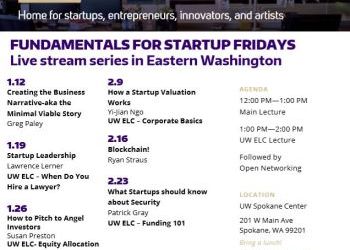 UW CoMotion "Fundamentals for Startups Fridays" - Fridays in Jan and Feb starting Jan 12