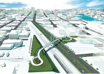 University District Spokane: Pedestrian bridge landing site approved by WSU Regents