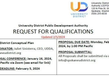 UDPDA Releases RFQ for District Conceptual Design - proposal deadline Feb 12