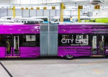 STA unveils first of ten City Line battery electric buses