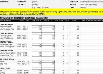 Excel Bid Pricing Form ( RFB Attachment C) - updated 8.7.19