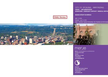 Merje wayfinding proposal: “Spokane Master Plan Volume 2 Design Intent Final Review July 2019” (RFB Attachment B)