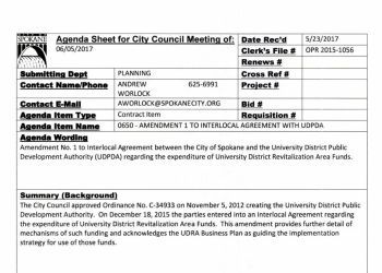 Amendment No 1 to Interlocal Agreement OPR 2015-1056